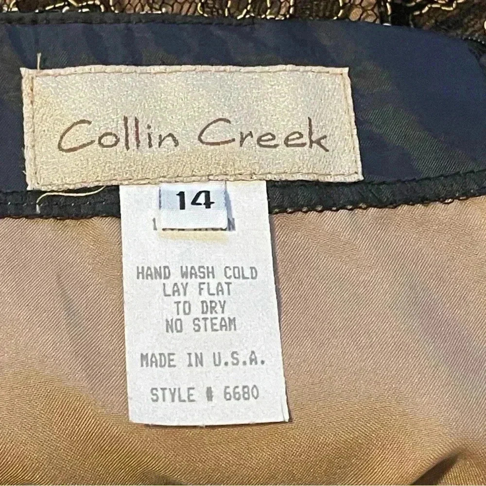 Embroidered Floral Lined Skirt by Collin Creek - Picture 10 of 10